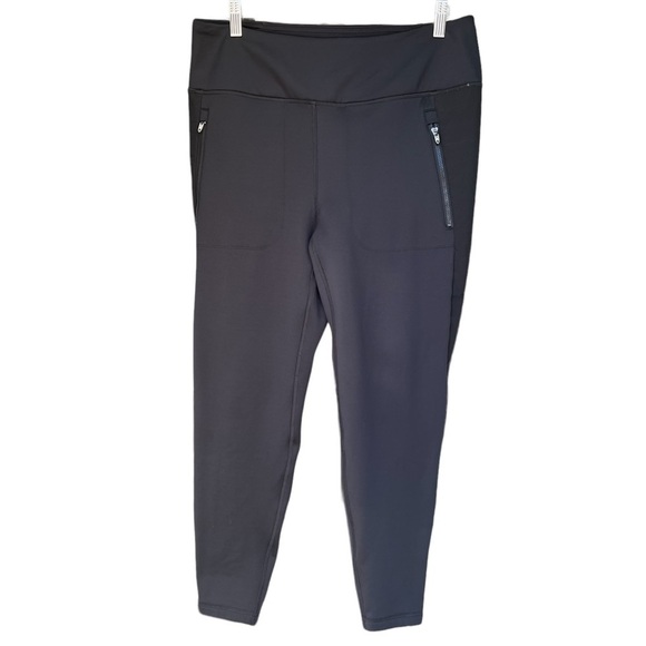 SPYDER - High Rise Active Leggings Tights w/ Zippered Pockets Sz XL - Picture 4 of 8